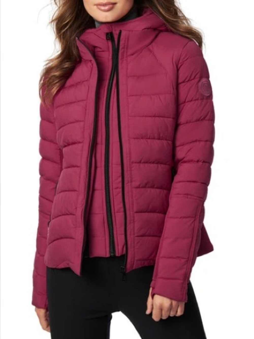 BERNARDO Hooded Quilted Water Rep Jacket in Rosewood Wmns Size XL - WORN ONCE!